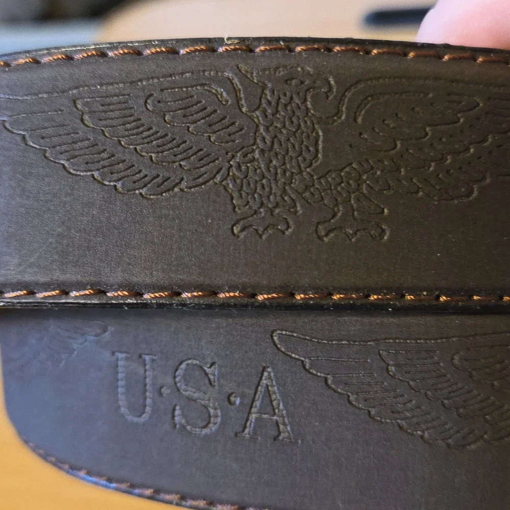 U.S.A. Eagle Leather Belt